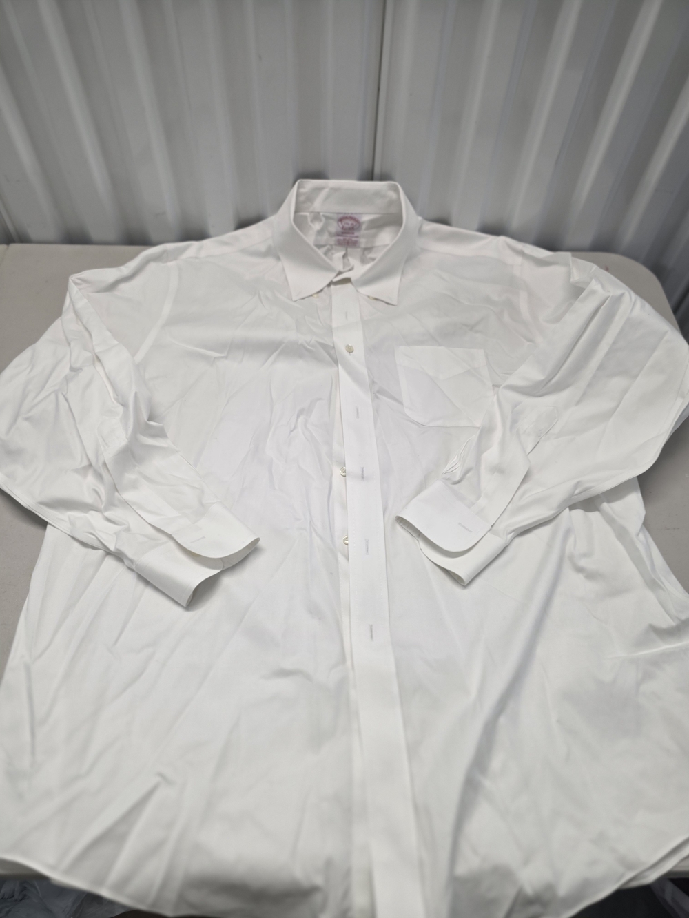 Brooks Brothers Madison White Button Down Shirt Men's Size 17.5 - 35